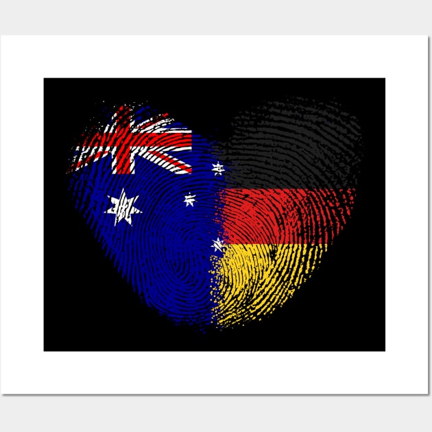 Australia Fingerprint for German-Australians Wall Art by c1337s